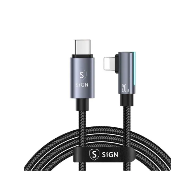 SiGN USB-C to Lightning Cable 2m - 20W - Black