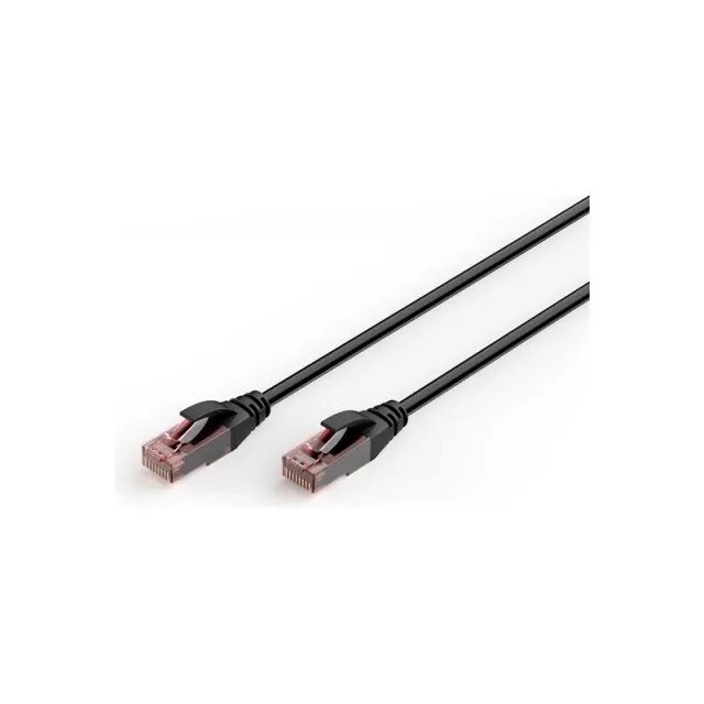 DIGITUS patch cable - 3 m - black - Sort