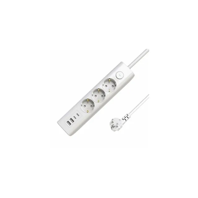MicroConnect - power strip - 3-way on/off switch
