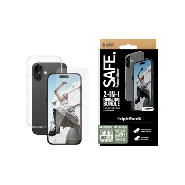 SAFE by PanzerGlass 2-in-1 Protection Bundle iPhone 16