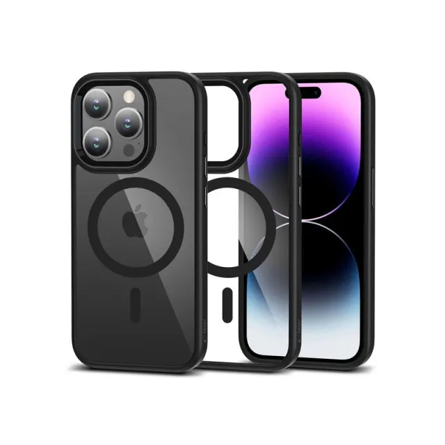 Tech-Protect MagMat MagSafe Case for iPhone 15 Pro - Clear Black