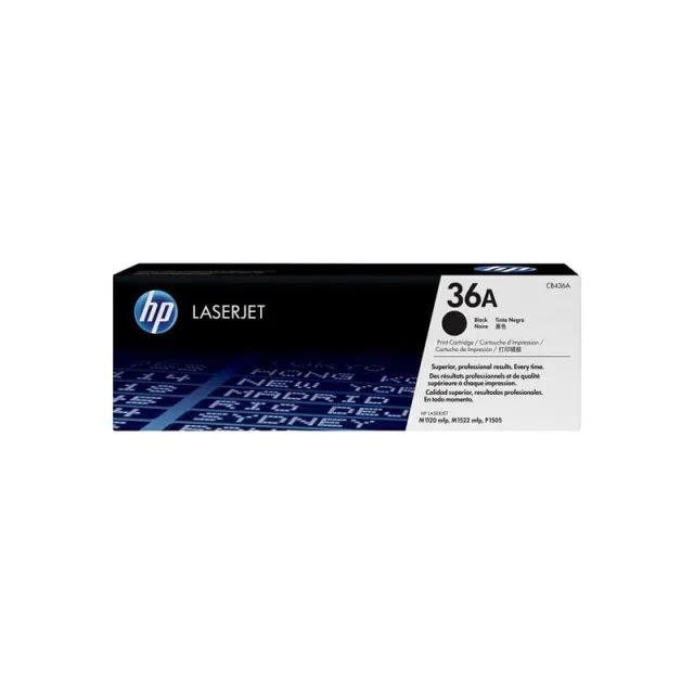 HP 36A / CB436A Black Toner - Lasertoner Sort