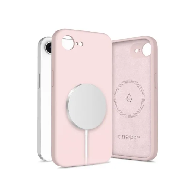Tech-Protect Silicone MagSafe Case for iPhone 16e / 17e - Pink