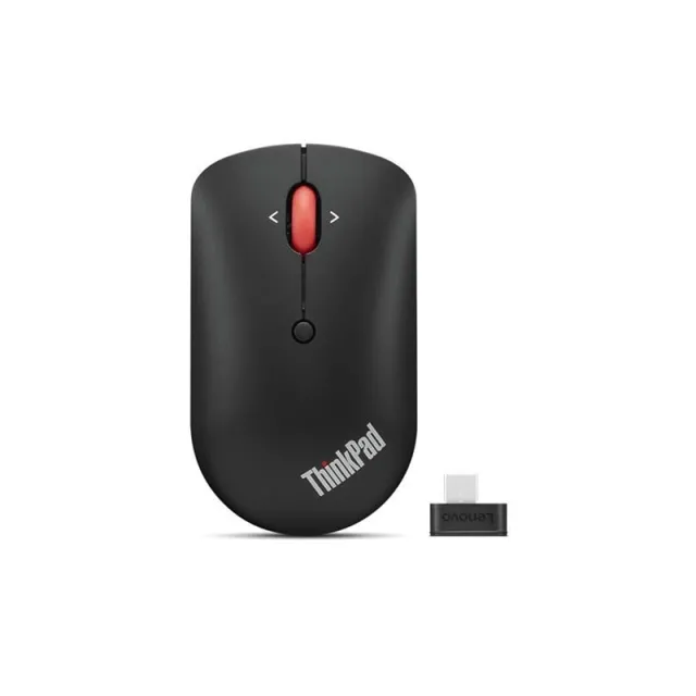 Lenovo ThinkPad USB-C Wireless Compact Mouse - Mus - Optisk - 4 knapper - Rød