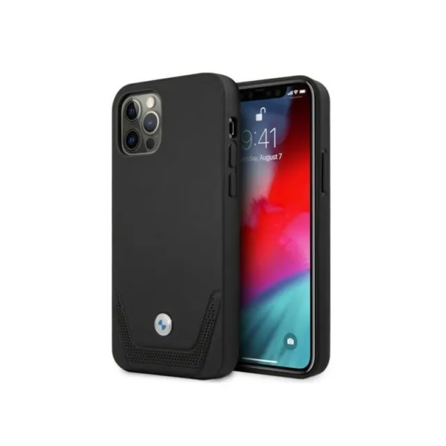 BMW Leather Perforate Case for iPhone 12 / iPhone 12 Pro - Black