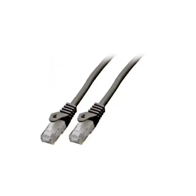 Mercodan Patchkabel KAT6 UTP, Sort, 15m, Halogenfri, 2x4xAWG24 LSZH, Polybag, CCA